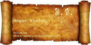 Weger Vivien névjegykártya